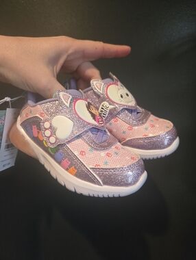 Gabbys Dollhouse Toddler Glitter Light-Up Sneakers - Pink & Purple NWT